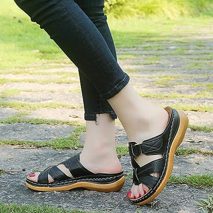 Entspannte und stützende orthopädische Wintersandalen